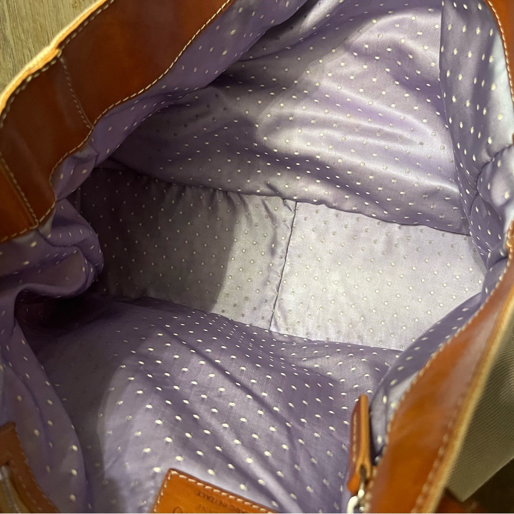 Valentino Vintage V Logo Shoulder Bag Tan and Leather- some wear see description - Picture 6 of 16
